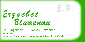 erzsebet blumenau business card